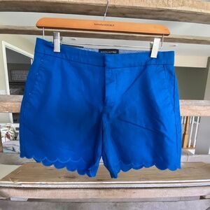 Blue Scalloped Shorts